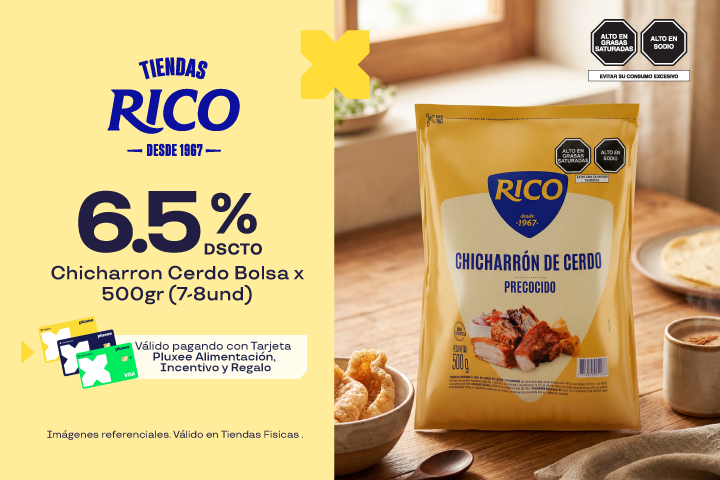 6.5% CHICHARRÓN DE CERDO PRECOCIDO 500G